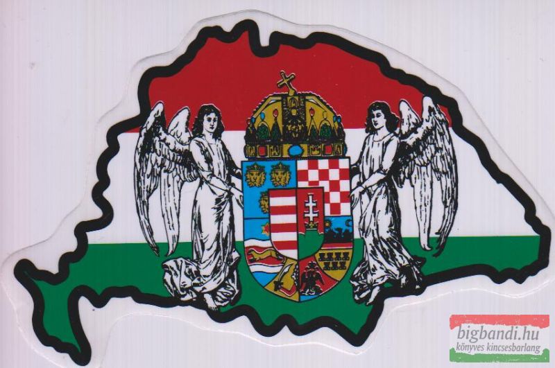 Autós matrica - Angyalos, koronás címerrel