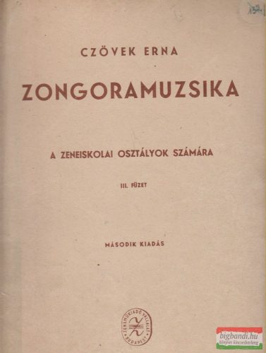 Zongoramuzsika - A zeneiskolai osztályok számára III.