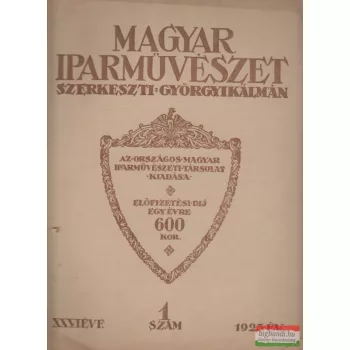 Magyar Iparművészet 1923. 1. szám