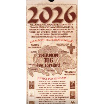 Trianon 106 éve történt! Falinaptár 2026