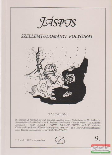 Jáspis - Szellemtudományi folyóirat 9. III. Évf. 1992 szeptember