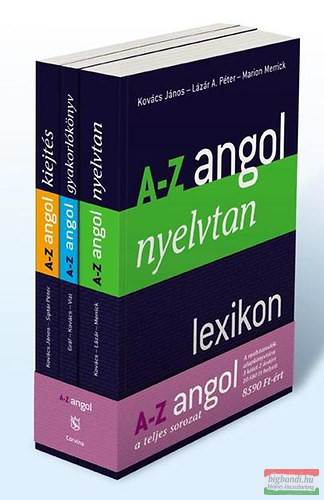A-Z angol nyelvtan lexikon teljes sorozat - nyelvtan + gyakorlókönyv + kiejtés