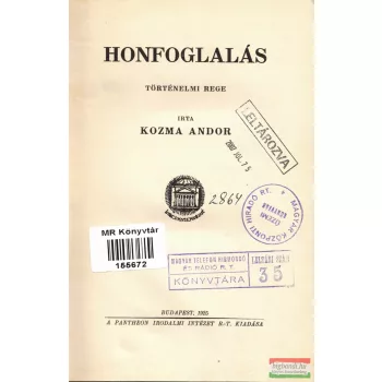 Kozma Andor - Honfoglalás - Történelmi rege 