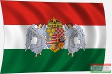 Angyalos címeres zászló - trikolor 100x60 cm