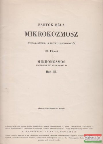 Mikrokozmosz - Zongoramuzsika a kezdet legkezdetétől III. füzet