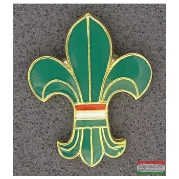 Kitűző - Cserkész liliom magyar zászlóval