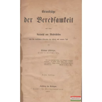 Nikolaus Schleiniger - Grundzüge der Beredsamkeit