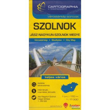   Szolnok várostérkép + Jász-Nagykun-Szolnok megye térképe