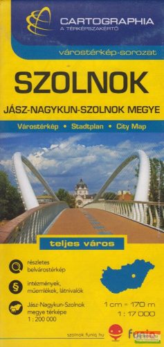 Szolnok várostérkép + Jász-Nagykun-Szolnok megye térképe