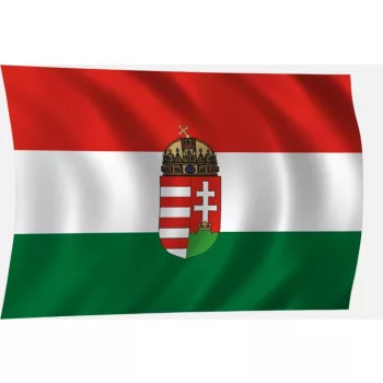 Címeres magyar zászló 100x60 cm