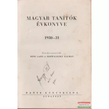 Magyar tanítók évkönyve 1930-31