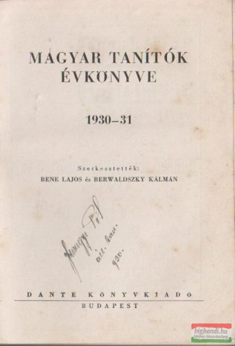 Magyar tanítók évkönyve 1930-31