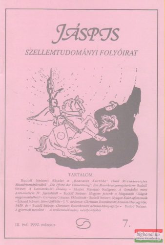 Jáspis - Szellemtudományi folyóirat 7. III. Évf. 1992 március