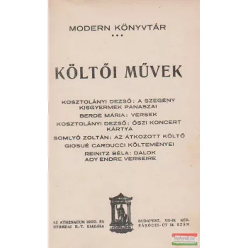 Költői művek I.