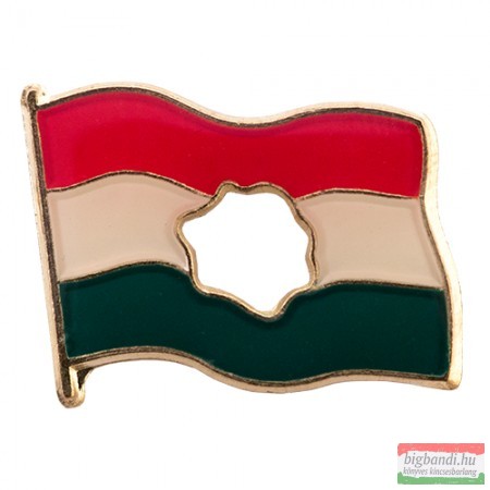 Kitűző - lyukas magyar zászló 17 mm
