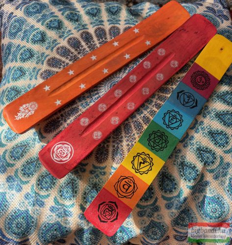 Fa füstölőtartó - színes