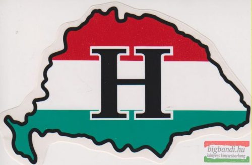 Nagy-Magyarország - nemzeti színű H-betűs autós matrica