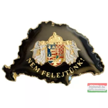   Kitűző - Nagy-Magyarország - nem felejtünk, fekete, angyalos címerrel
