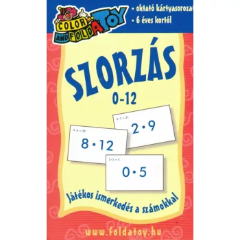 Szorzás kártya 0-12 - Játékos ismerkedés a számokkal