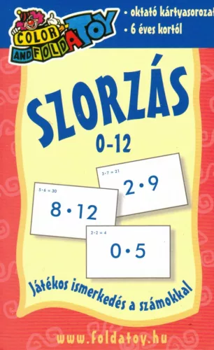 Szorzás kártya 0-12 - Játékos ismerkedés a számokkal