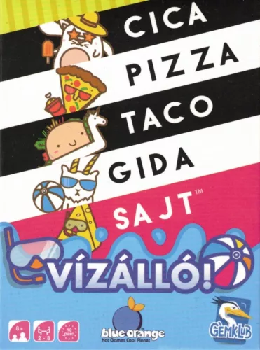 Cica, pizza, taco, gida, sajt társasjáték - vízálló!