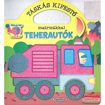 Táskás kifestő matricákkal Teherautók