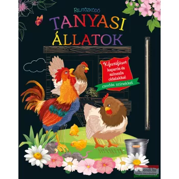   Rejtőzködő tanyasi állatok - Kifestőfüzet kaparós és színezős oldalakkal 