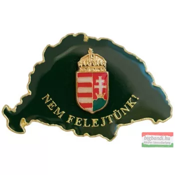   Kitűző - Nagy-Magyarország - nem felejtünk, fekete, koronás címerrel