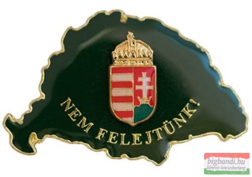 Kitűző - Nagy-Magyarország - nem felejtünk, fekete, koronás címerrel