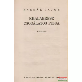 Khalabresz csodálatos pupja