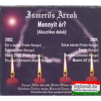 Ismerős Arcok: Mennyit ér - akusztikus dalok CD