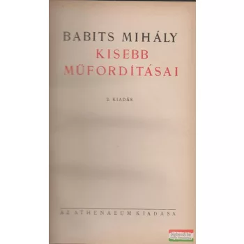 Babits Mihály kisebb műfordításai