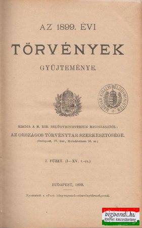 Az 1899. évi törvények gyűjteménye