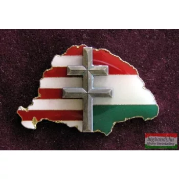Kitűző - Nagy-Magyarország, osztott, kettős kereszttel
