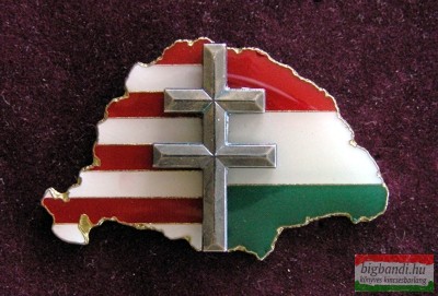 Kitűző - Nagy-Magyarország, osztott, kettős kereszttel