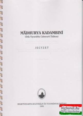 Madhurya Kadambini (Srila Visvanatha Cakravarti Thakura)