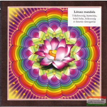 Lótusz mandala – kis falikép (18×18 cm)