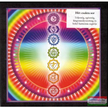 Hét csakra sor mandala – kis falikép (18×18 cm) 