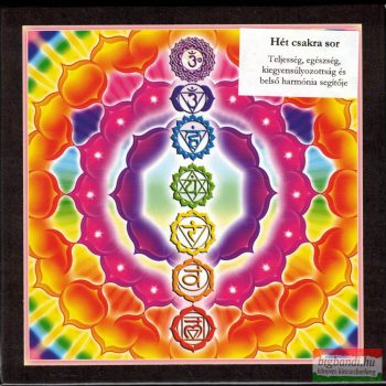 Hét csakra sor mandala – kis falikép (18×18 cm)