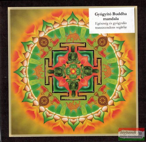 Gyógyító Buddha mandala – kis falikép (18×18 cm)