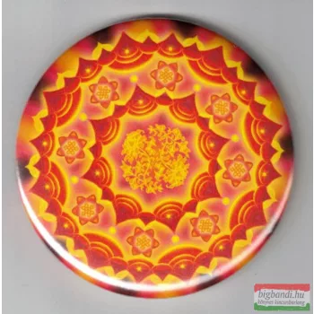 Szerelem mandala – fém hűtőmágnes (Ø 6cm) kör forma