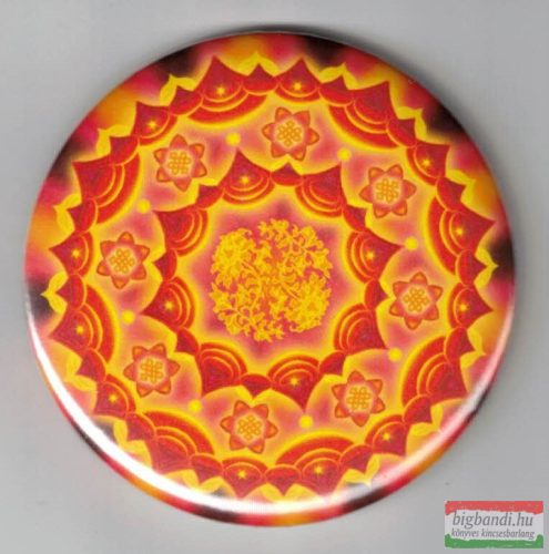 Szerelem mandala – fém hűtőmágnes (Ø 6cm) kör forma