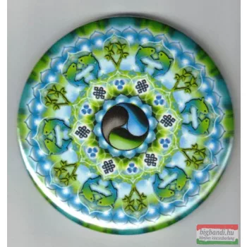   Gazdagság mandala – fém hűtőmágnes (Ø 6cm) kör forma