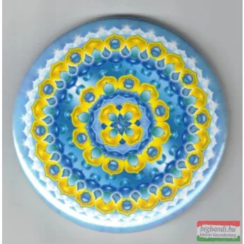   Elismerés mandala – fém hűtőmágnes (Ø 6cm) kör forma