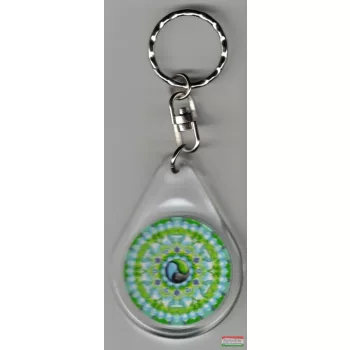 Gazdagság mandala – kulcstartó (Ø 4 cm)