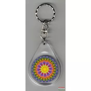 Harmónia mandala – kulcstartó (Ø 4 cm)