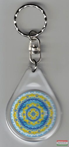 Elismerés mandala – kulcstartó (Ø 4 cm)