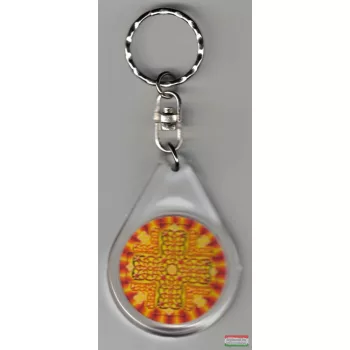 Oltalmazó mandala – kulcstartó (Ø 4 cm)