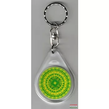 Sugárzó egészség mandala – kulcstartó (Ø 4 cm)