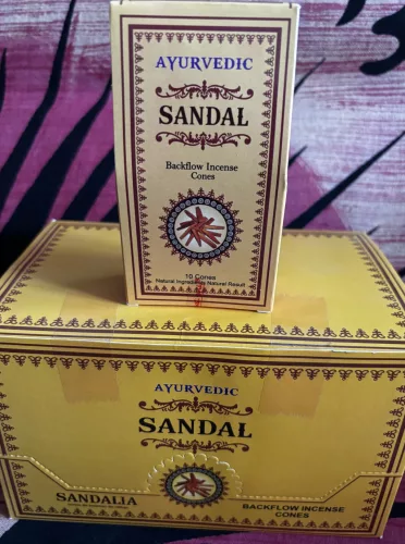 Ayurvedic Sandal Backflow füstölő